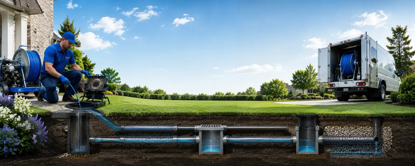 Outdoor drain cleaning information for Long Lake, SD